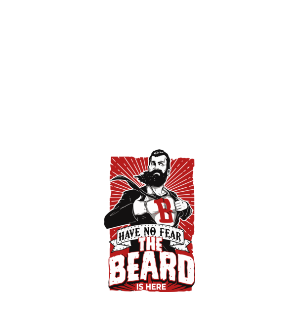 Have no fear the beard is here model alb pe tricou