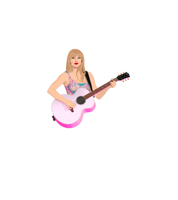 Taylor Swift pink model alb pe tricou