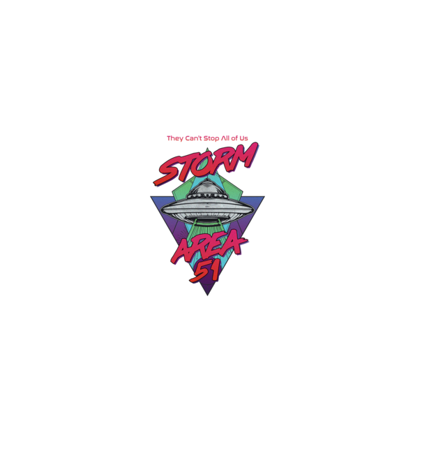 storm area 51 ufo model alb pe tricou