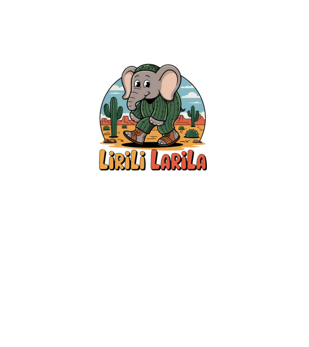Lirili Larila model negru pe tricou