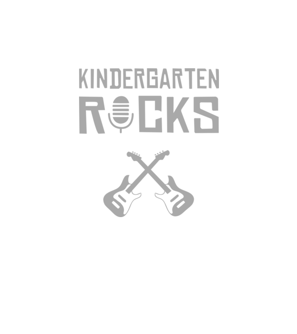 Kindergarten rocks model negru pe tricou