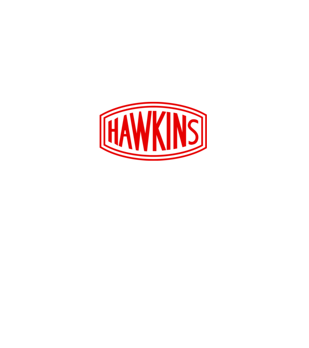 hawkins stranger things model negru pe tricou