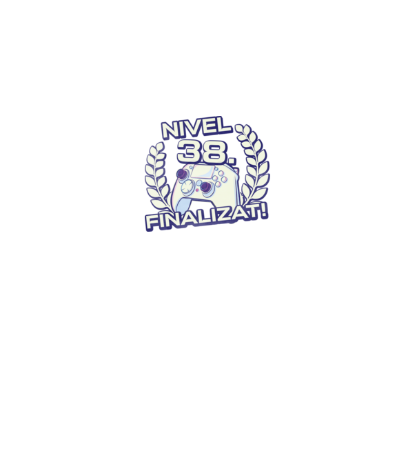 Nivel 38 finalizat! model negru pe tricou