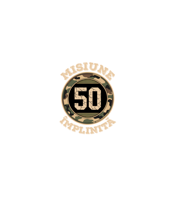 Misiune împlinită 50 model nisipiu pe tricou