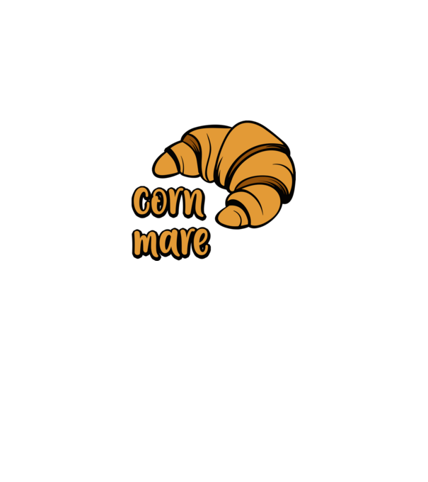 corn mare model alb pe tricou