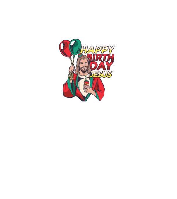 Happy Birtday Jesus! model turcoaz pe tricou