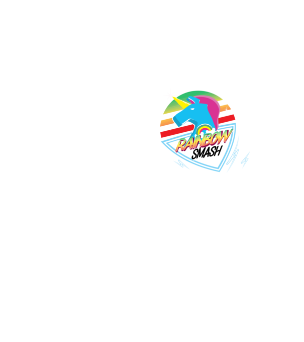 Rainbow smash model galben neon pe tricou