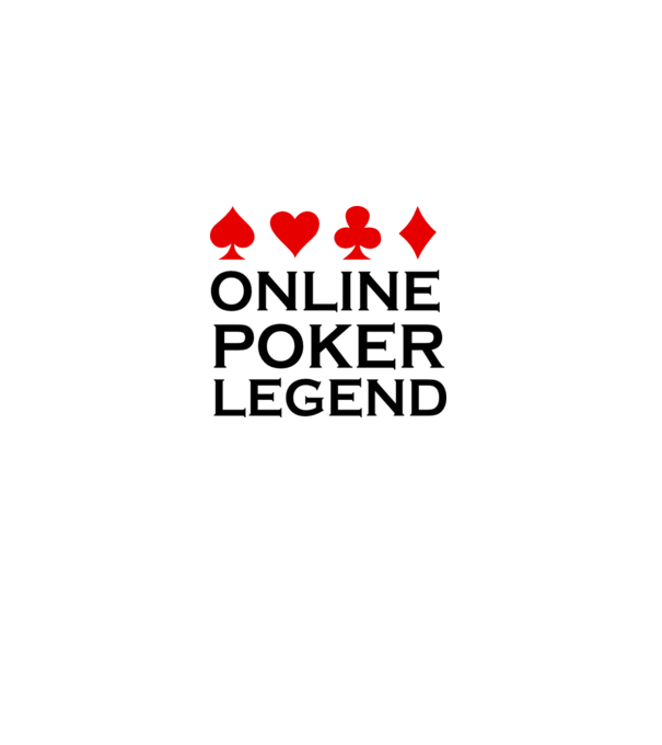 Online Poker Legend model alb pe tricou