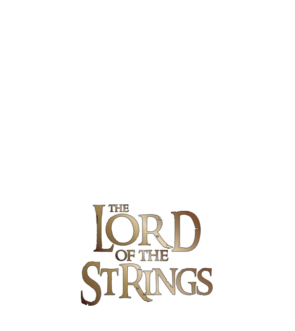 Lord of the Strings model albastru închis pe tricou