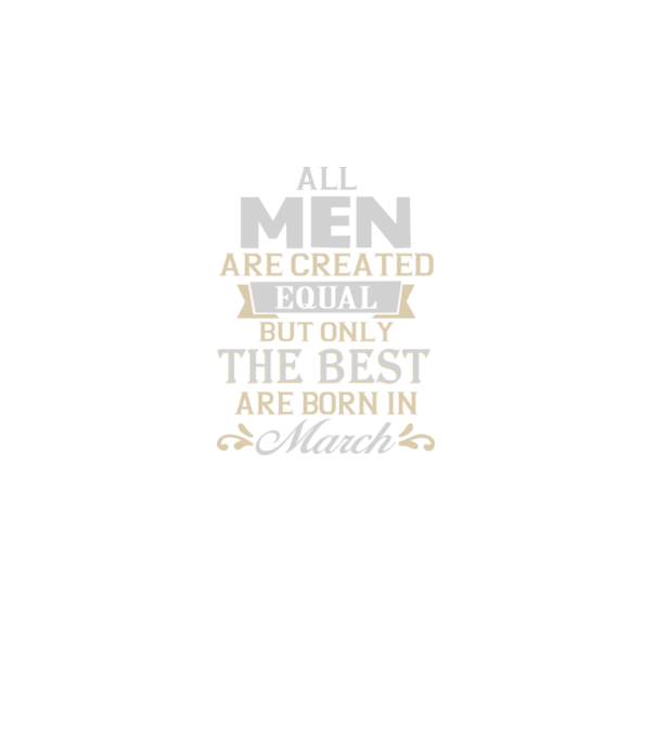 All men created equal but only the beat are born in march model albastru jeanși pe tricou