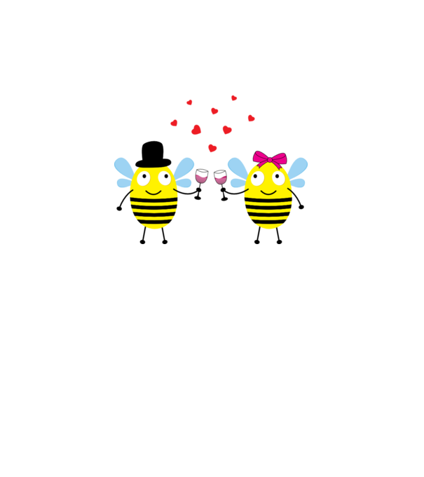 Bee Love model alb pe tricou