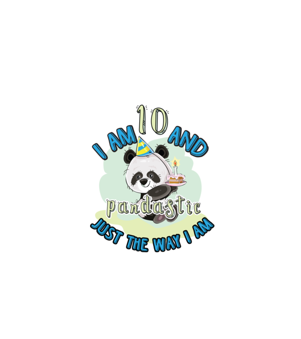 PANDASTIC 10 model alb pe tricou