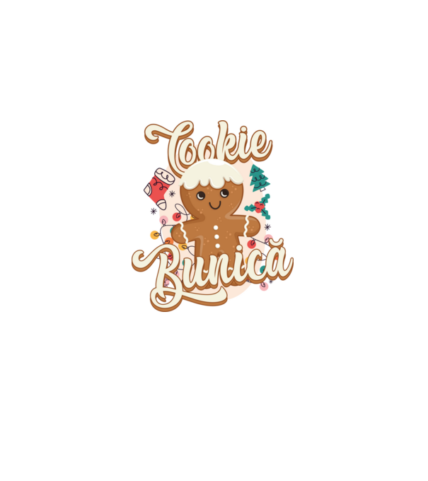 Cookie bunică model alb pe tricou