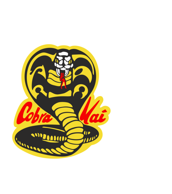 cobra kai logo model negru pe tricou