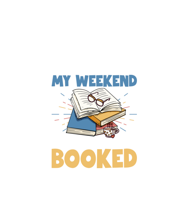 My weekend booked model negru pe tricou