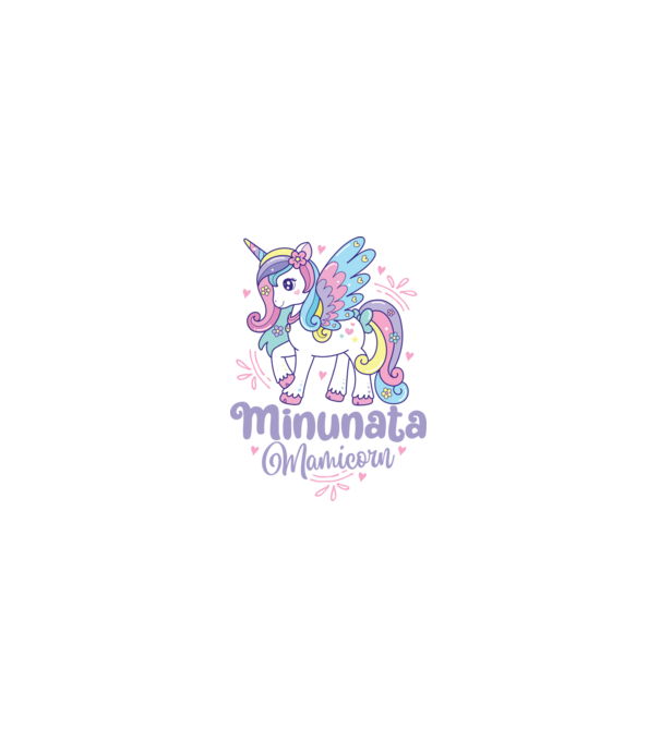 Minunata Mamicorn model alb pe tricou