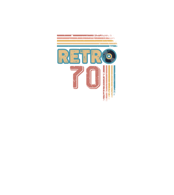 Retro 70 Birthday model alb pe tricou