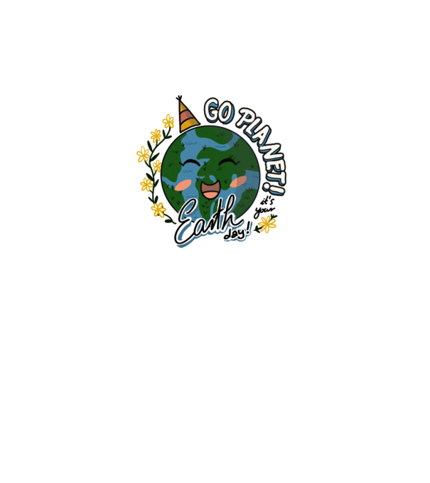 Go planet model alb pe tricou