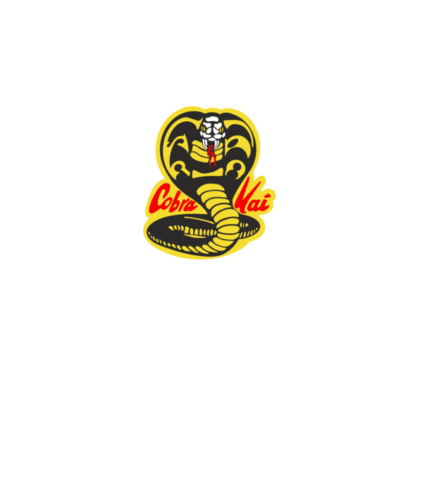 cobra kai logo model negru pe tricou