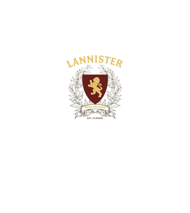 Lannister model alb pe tricou