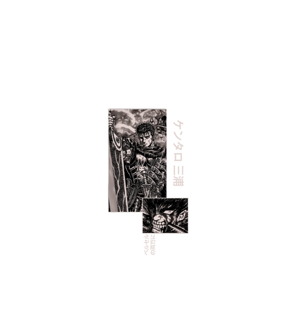 Guts Berserk model negru pe tricou
