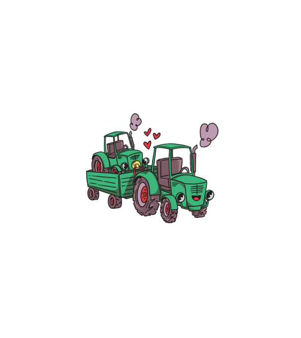 TRACTOR model negru pe tricou