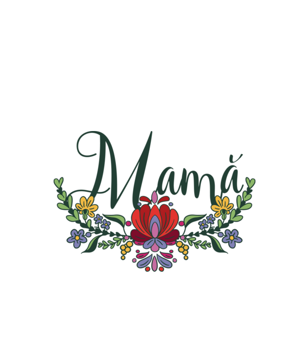 Mamă model alb pe tricou