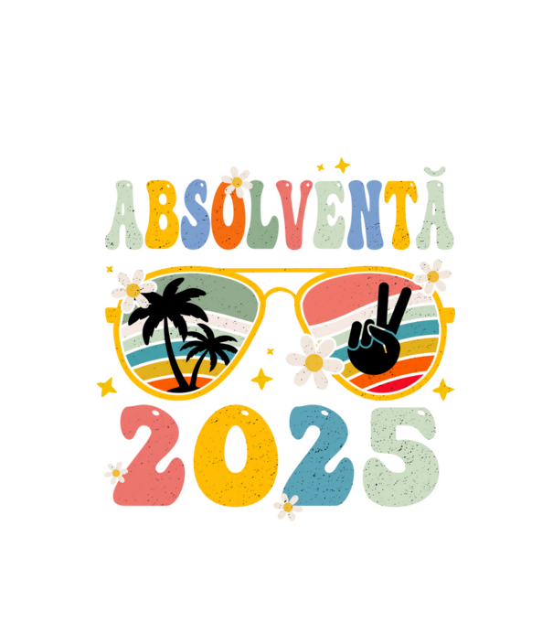 Absolventă 2025 model alb pe tricou
