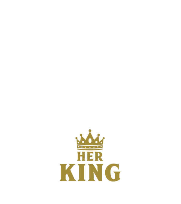 Her King model alb pe tricou
