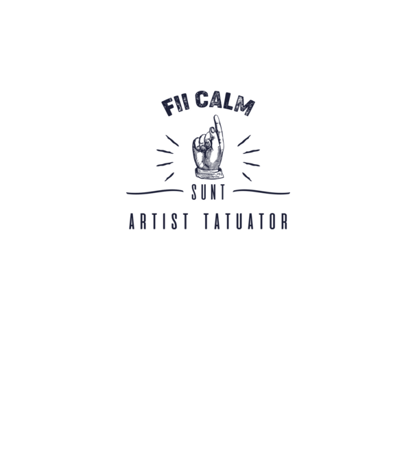 Fii calm, sunt artist tatuator model gri pe tricou