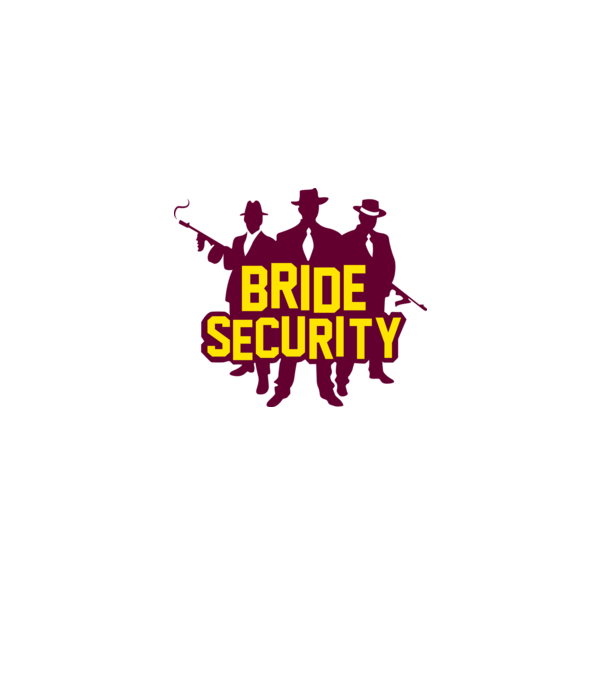 Bride Security model alb pe tricou