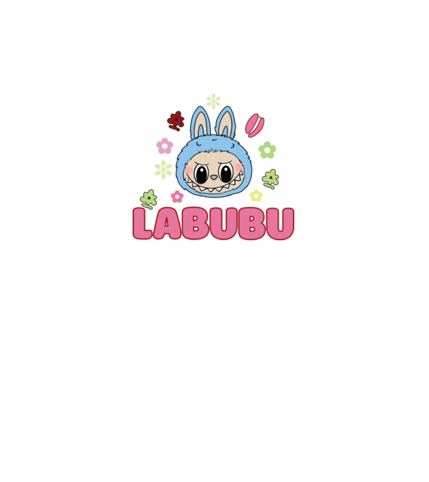 Labubu model negru pe tricou