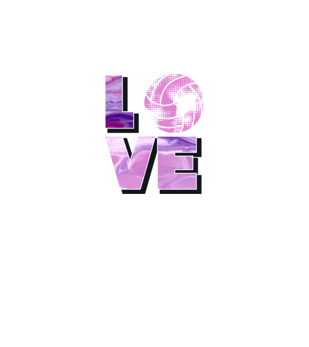 Love volleyball model negru pe tricou