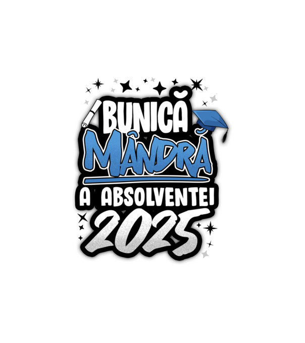 Bunică MÂNDRĂ a absolventei model nisipiu pe tricou