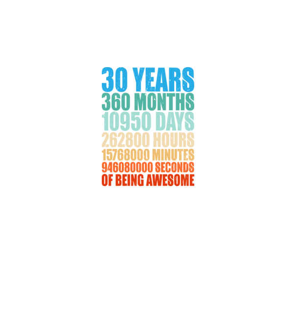 30 years of being awesome model negru pe tricou