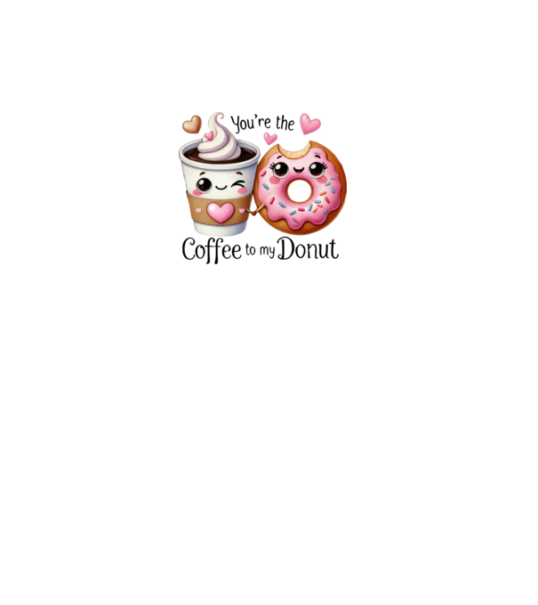 Coffee to my Donut model alb pe tricou