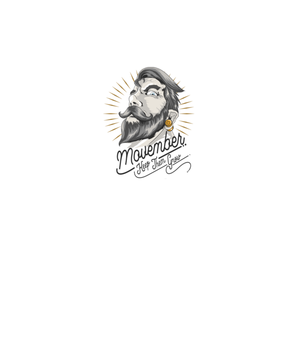 Movember Keep them grow No Shave November model alb pe tricou