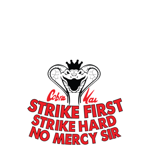 Strike first strike hard logo model alb pe tricou