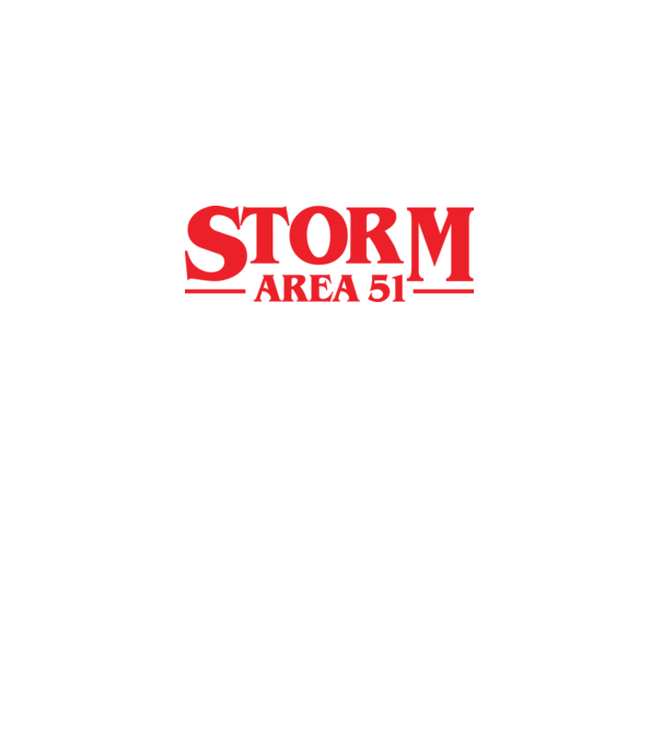storm area 51 stranger model negru pe tricou
