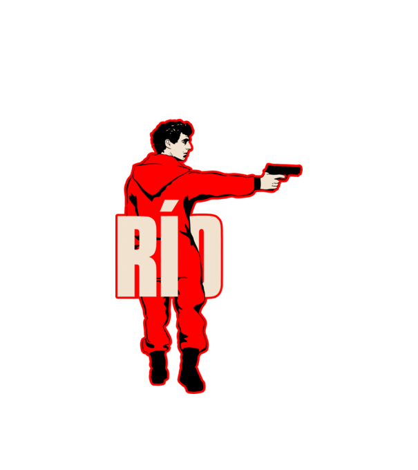 rio la casa de papel model alb pe tricou