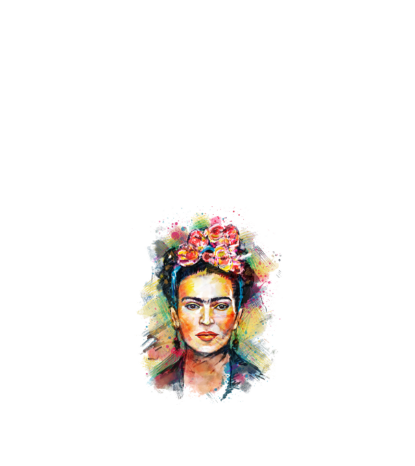 Frida Kahlo model alb pe tricou