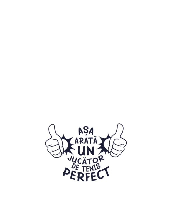 Așa arată un JUCĂTOR DE TENIS perfect model roșu pe tricou