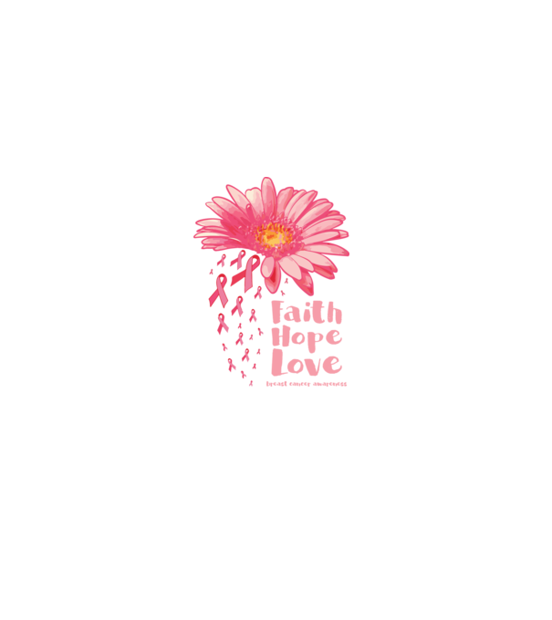 Gerbera faith hope love model negru pe tricou