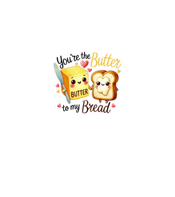 Butter to my Bread model alb/roșu pe tricou