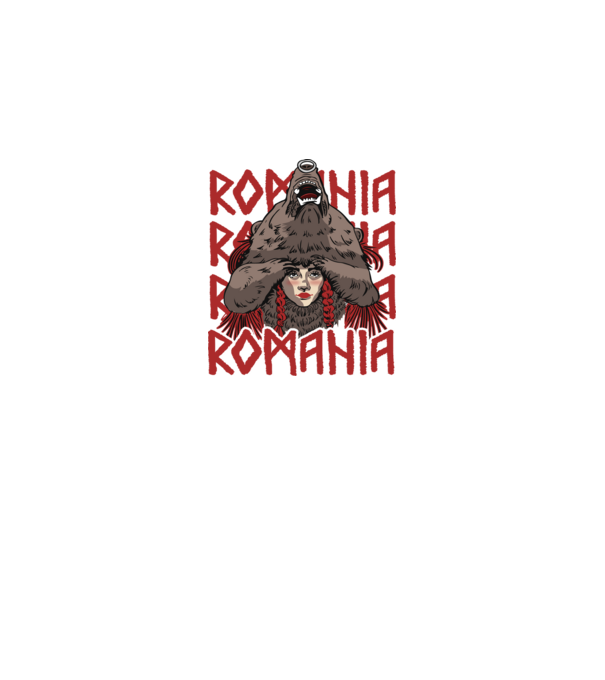 Dansul Ursului romania model negru pe tricou