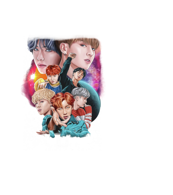 BTS POSTER model negru pe tricou