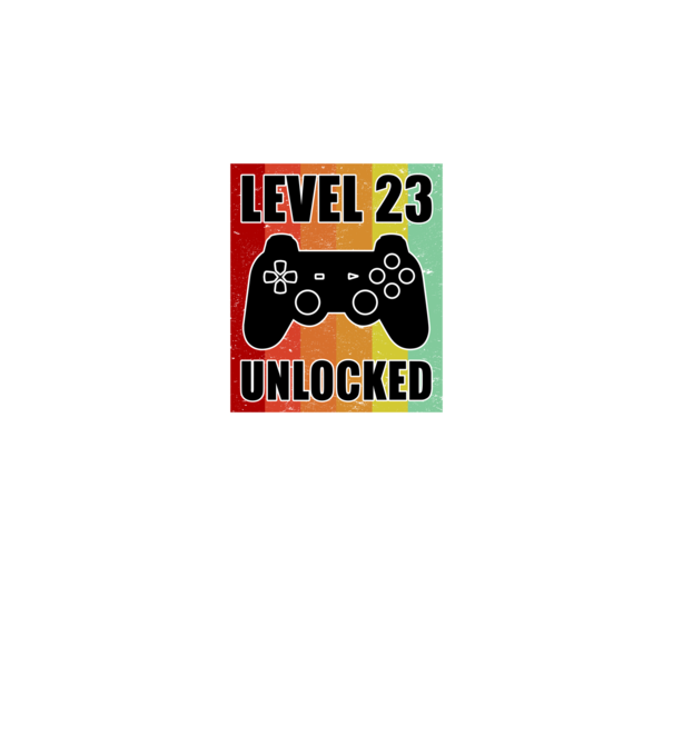 level 23 unlocked retro gamer model alb pe tricou