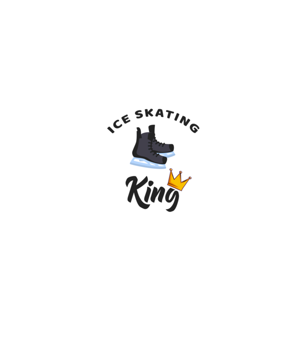 Ice skatin King model negru pe tricou