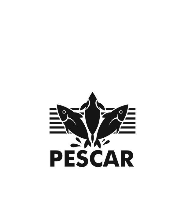 Pescar original model alb pe tricou