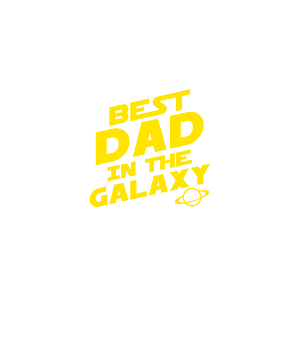 Best dad in the galaxy model negru pe tricou